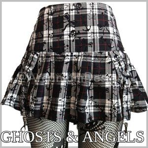 ❌SOLD Ghosts & Angels Dark Academia Plaid Mini Mall Goth Gothic Punk Emo gift